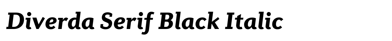 Diverda Serif Black Italic